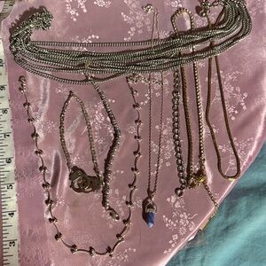 Elegant Silver and Gold Necklace Set